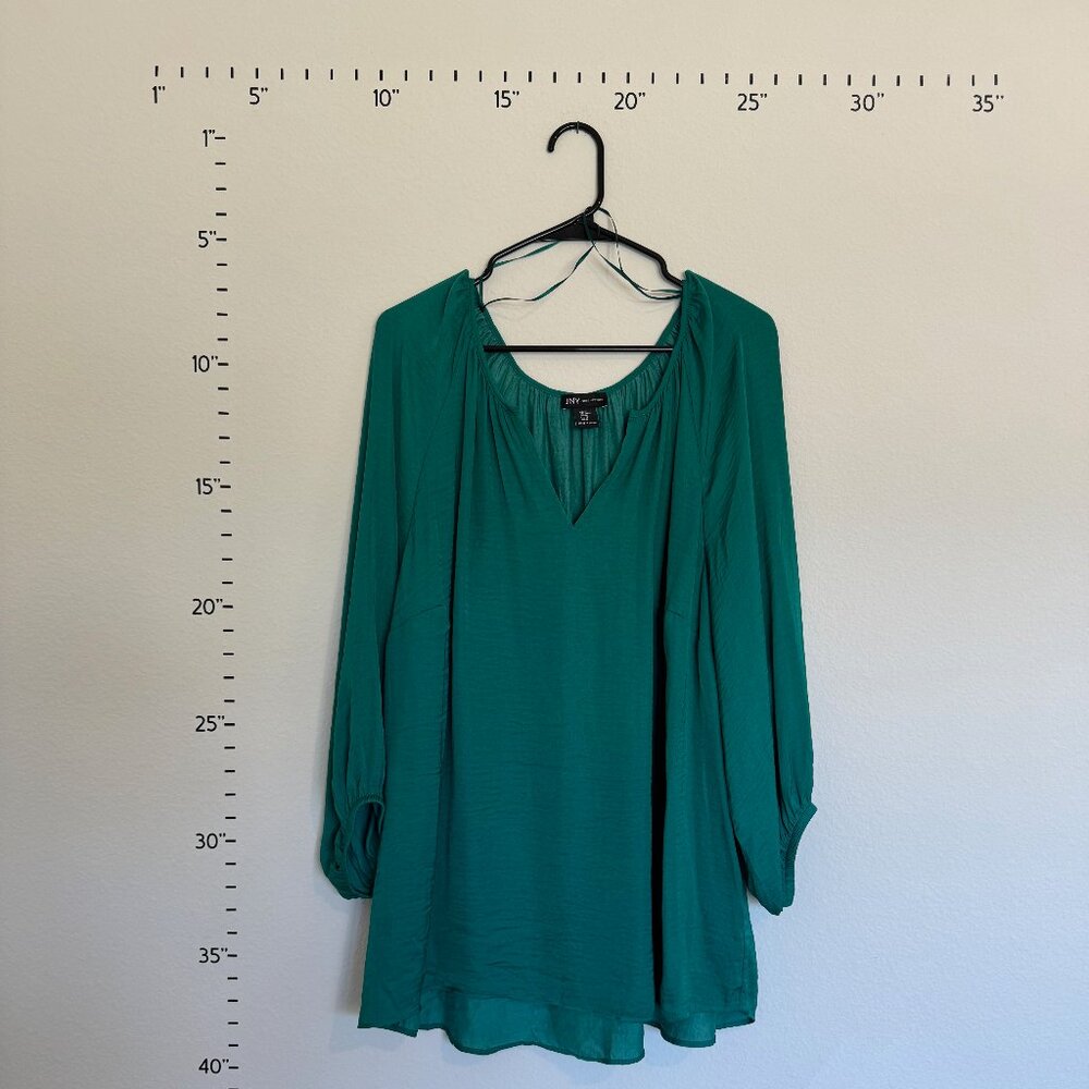XL JNY Green Long Sleeve Blouse